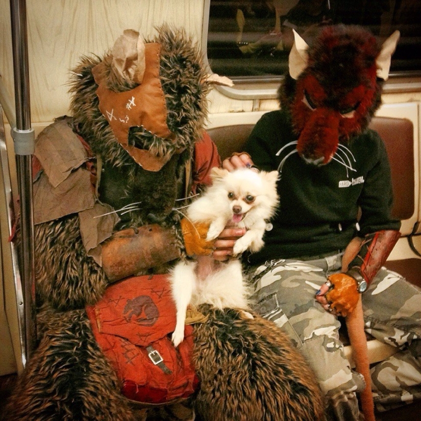 Fashionable people of the Moscow metro