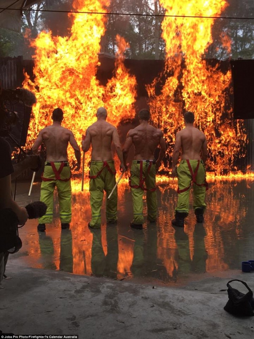 Fiery backstage: photos from the shooting of the charity calendar with naked firefighters Fiery backstage: photos from the shooting of the charity calendar with naked firefighters