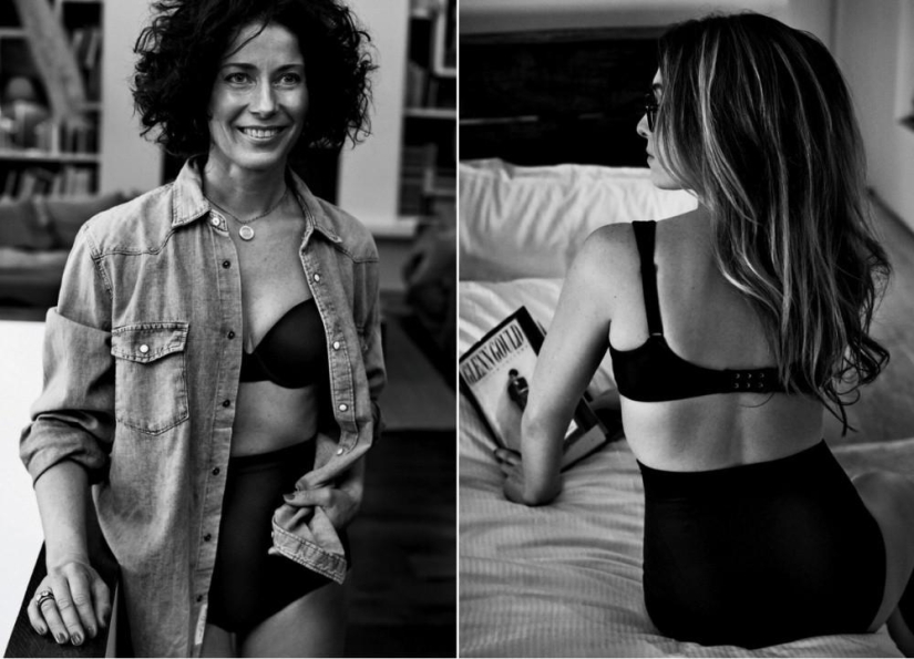 For advertising underwear, the photographer used ordinary women instead of models