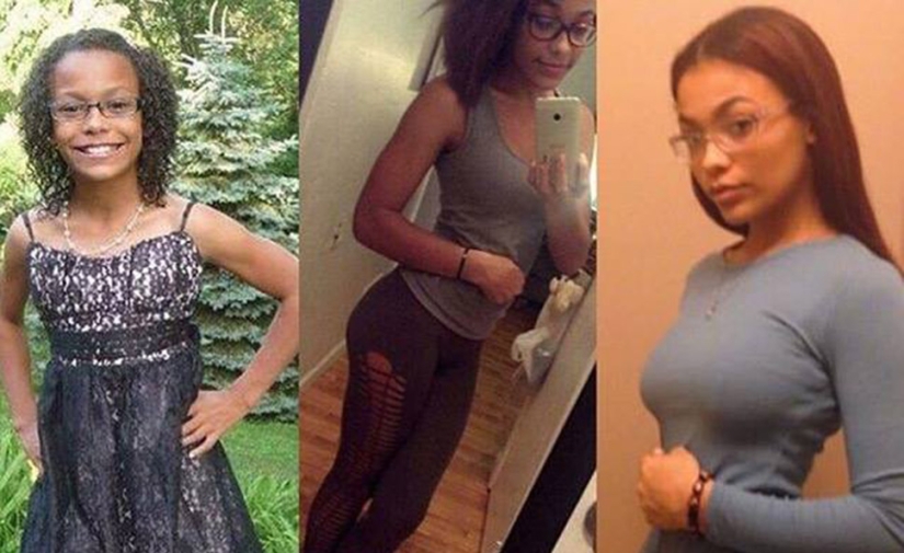 Former "ugly ducklings" share photos before and after as part of a flash mob on Facebook