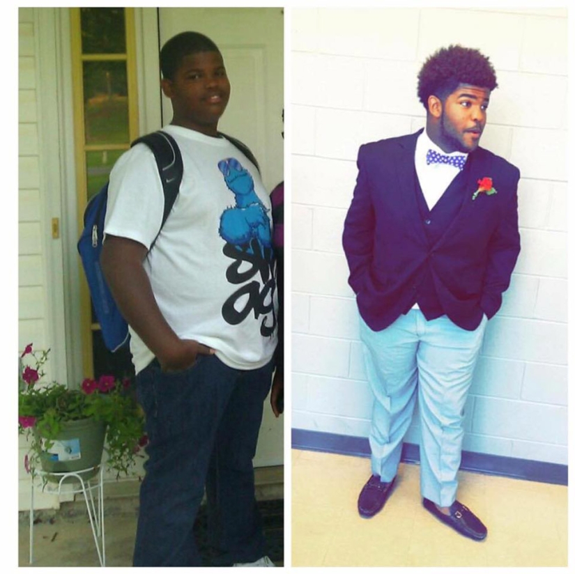 Former "ugly ducklings" share photos before and after as part of a flash mob on Facebook