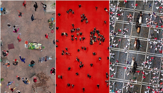 foto de personas desde una altura