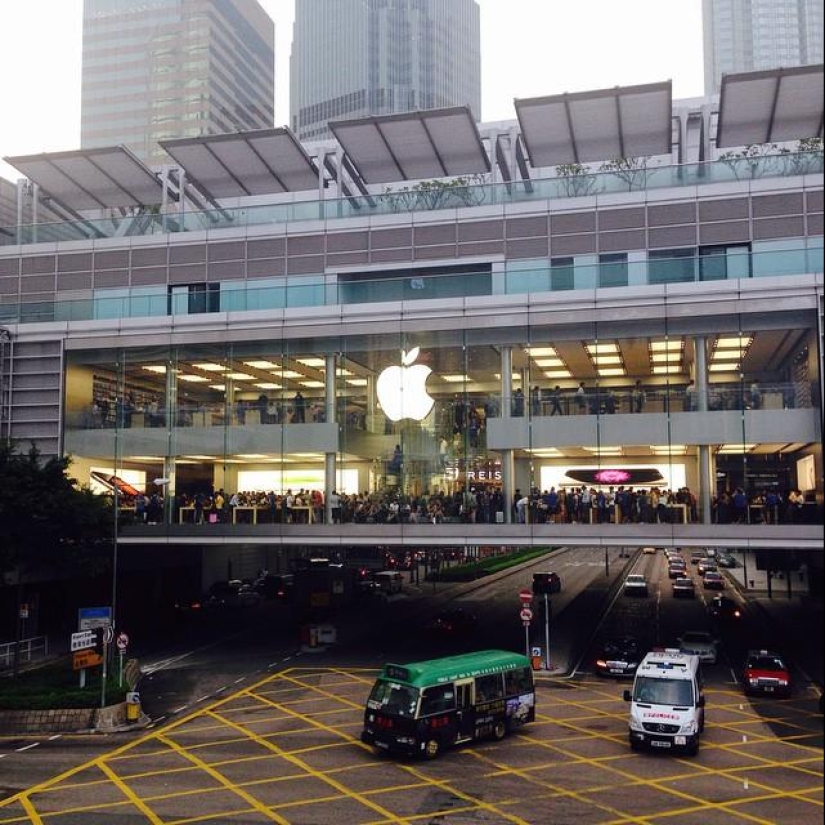 Fotos de colas para iPhone 6 en todo el mundo