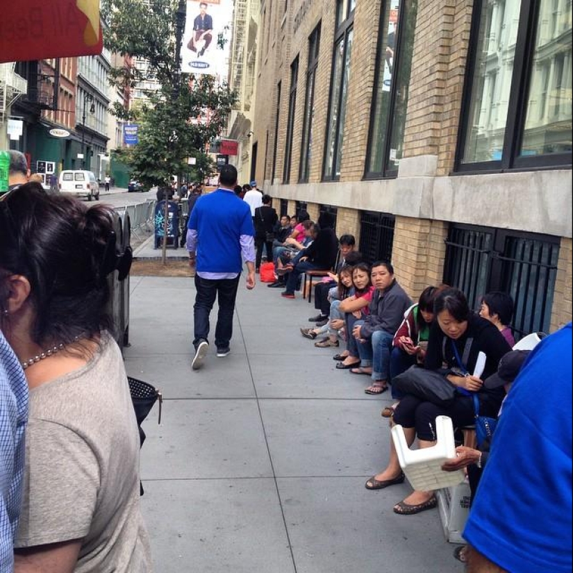 Fotos de colas para iPhone 6 en todo el mundo