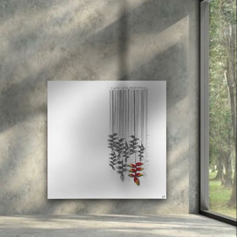 From Barcodes To Trees: My Unique Paintings That Merge Opposite Concepts