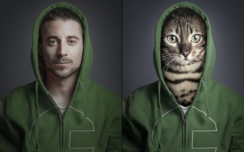 Funny photo series of cats and their owners Funny photo series of cats and their owners