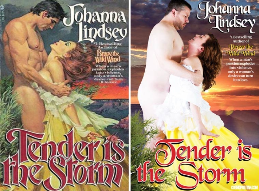 Funny recreation of romance novel covers by ordinary people Funny recreation of romance novel covers by ordinary people
