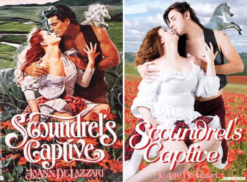 Funny recreation of romance novel covers by ordinary people Funny recreation of romance novel covers by ordinary people