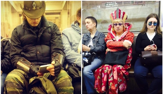 Gente de moda del metro de Moscú