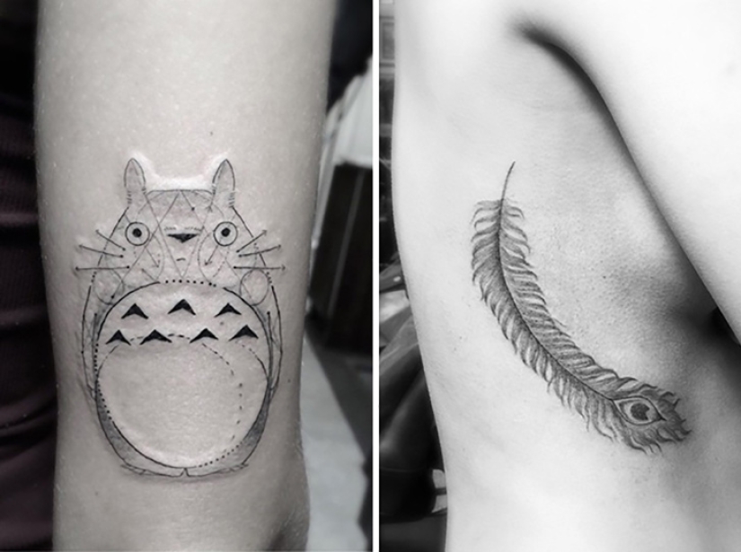 Geometric tattoos by Dr. Wu