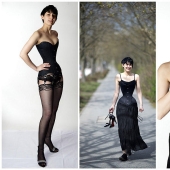 Girl with a wasp waist