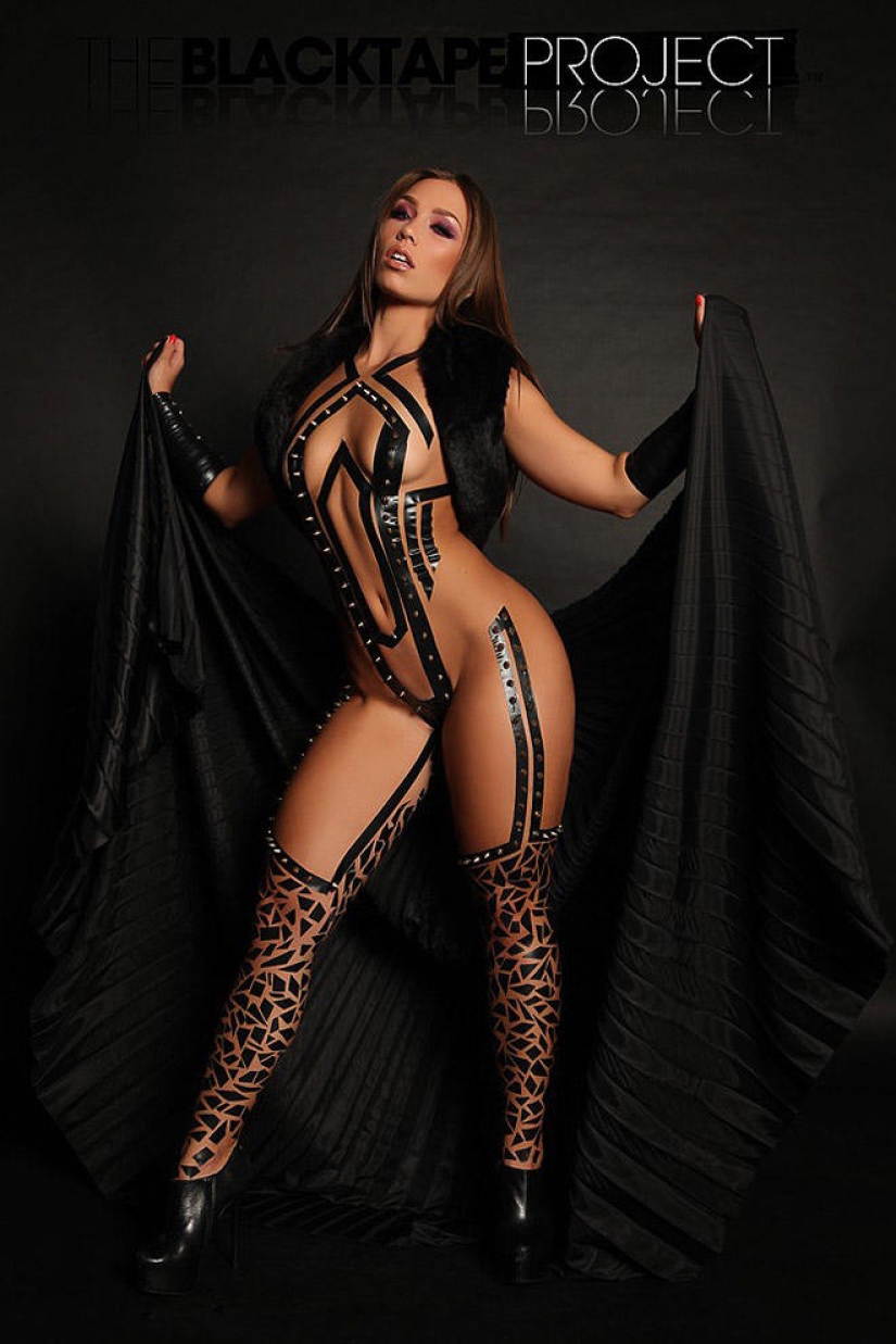 Girls in black duct tape