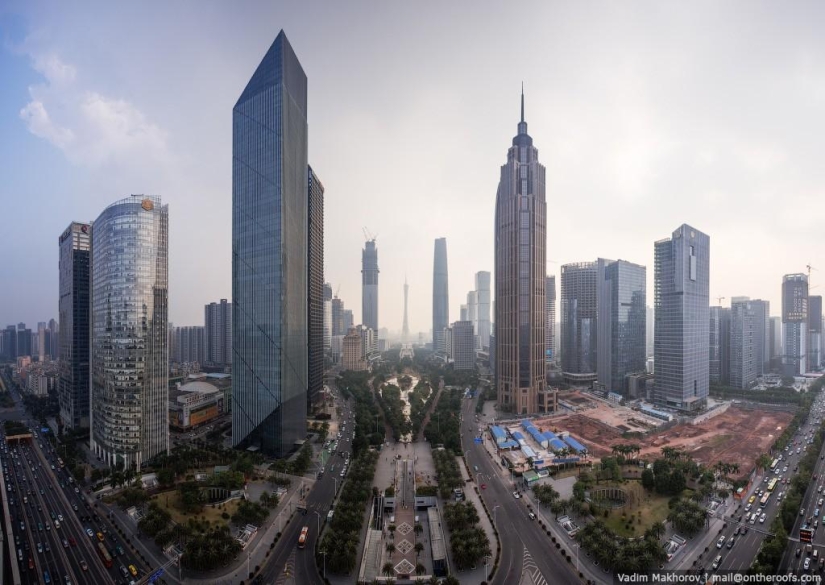 Guangzhou: Tejados y Barrios marginales