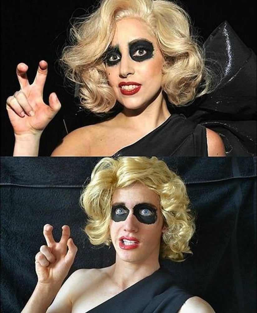 Guy funny recreates celebrity photos at home