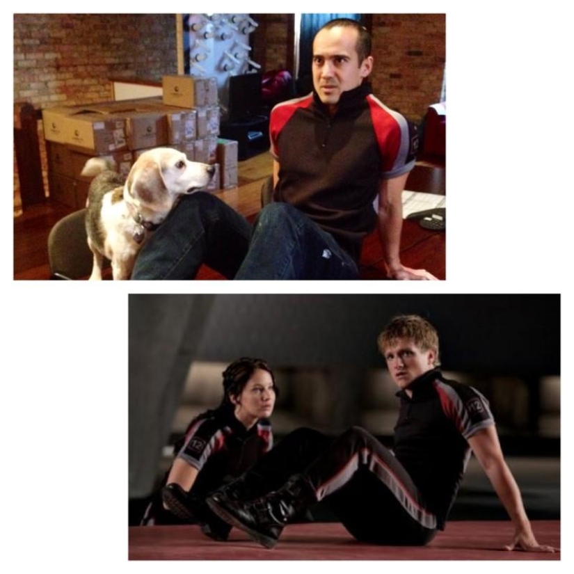 Guy recreates famous movie scenes with his dog