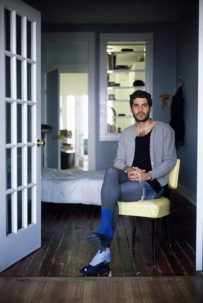 Guys in their girlfriends clothes