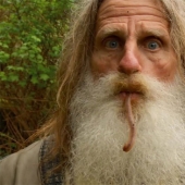 He lives in the woods, doesn't wear shoes and brushes his teeth with a pine cone