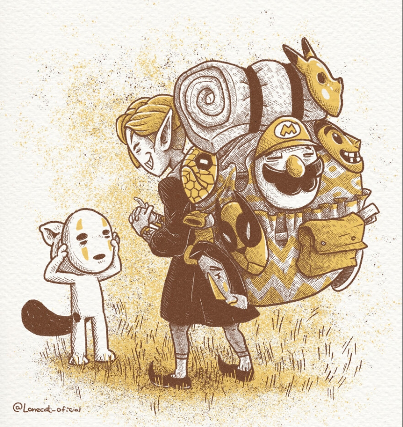 Hice 12 nuevas ilustraciones sobre un gato introvertido que muestra que a veces está bien estar solo