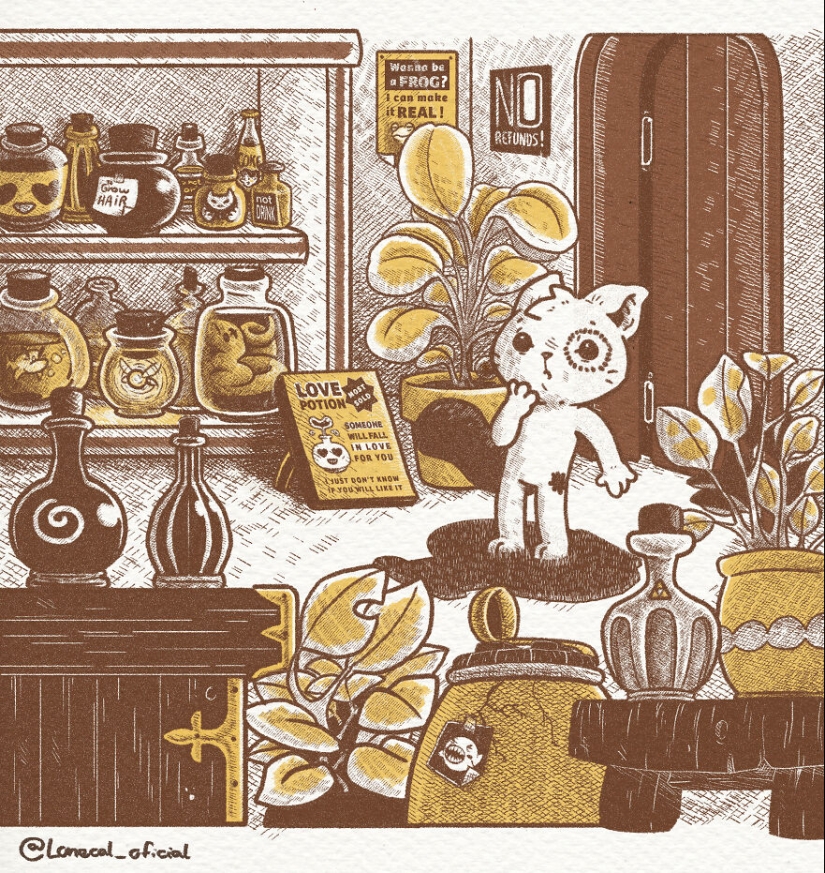 Hice 12 nuevas ilustraciones sobre un gato introvertido que muestra que a veces está bien estar solo