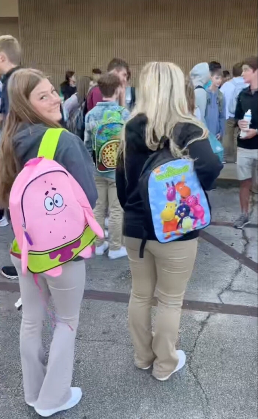 High School Seniors Are Rocking Kindergarten Backpacks To School High School Seniors Are Rocking Kindergarten Backpacks To School
