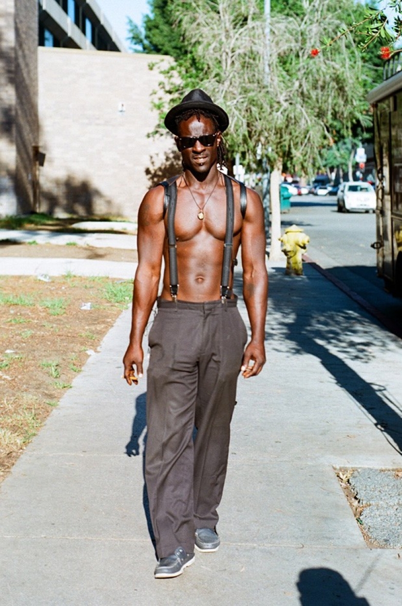 Hipsters are resting - in the frame are inhabitants of the outskirts, unmercenaries and homeless people