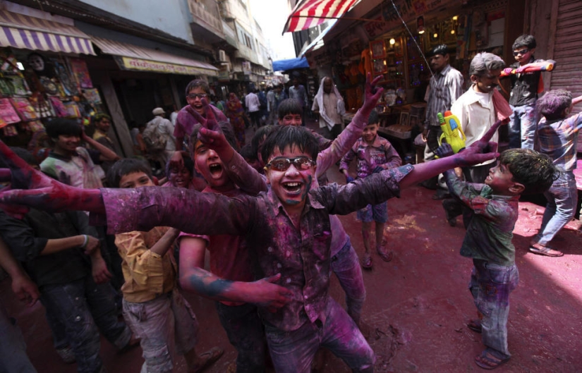 Holi festival celebration in India Holi festival celebration in India