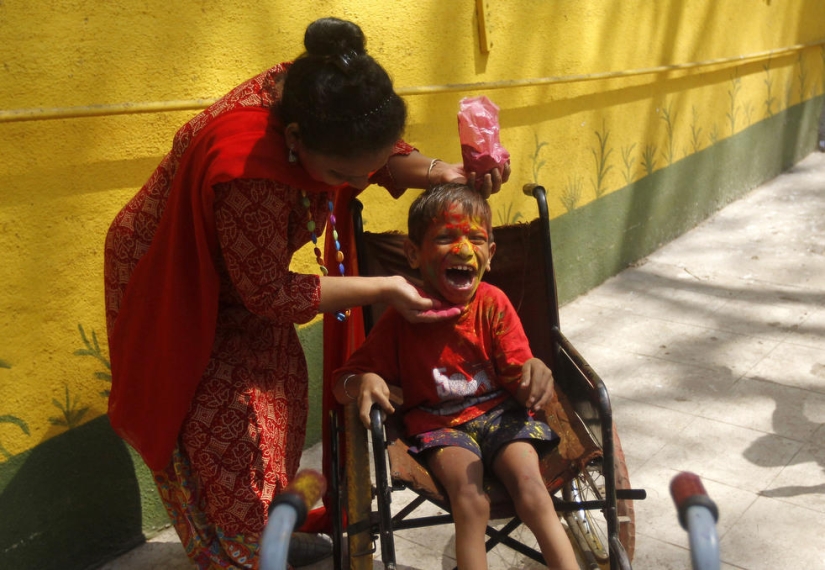 Holi festival celebration in India Holi festival celebration in India