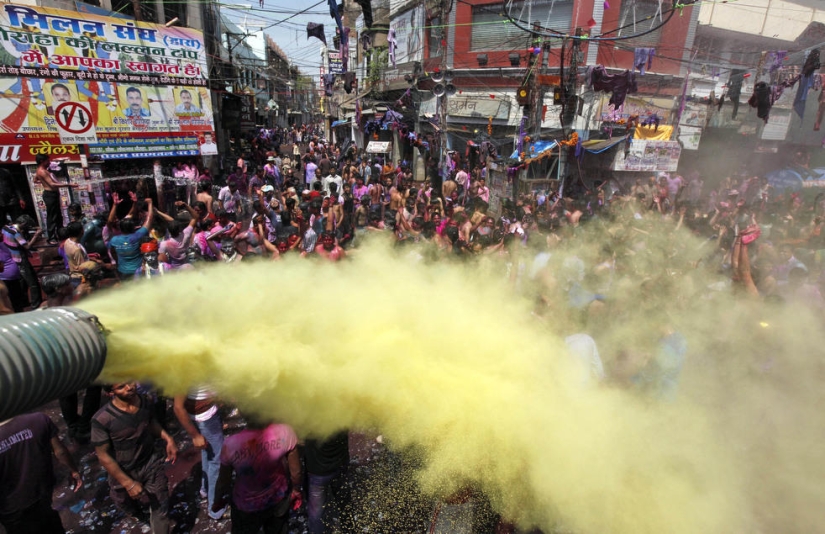 Holi festival celebration in India Holi festival celebration in India
