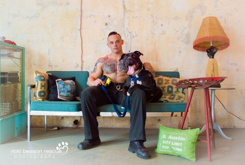 Hot Texas guys undressed for homeless dogs from a shelter