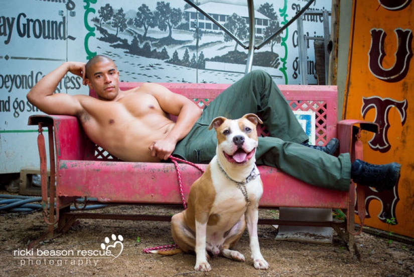 Hot Texas guys undressed for homeless dogs from a shelter