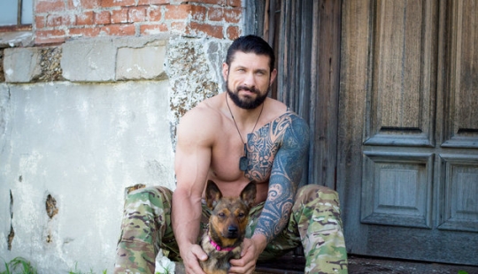Hot Texas guys undressed for homeless dogs from a shelter