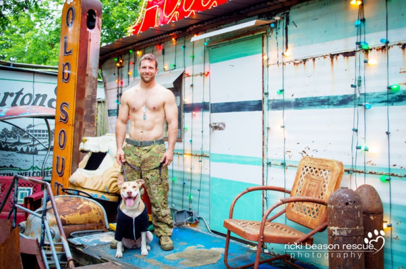 Hot Texas guys undressed for homeless dogs from a shelter