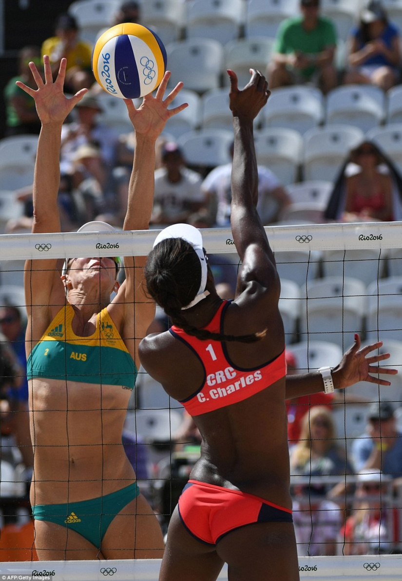 Hot women's beach volleyball at the Olympic Games in Rio de Janeiro