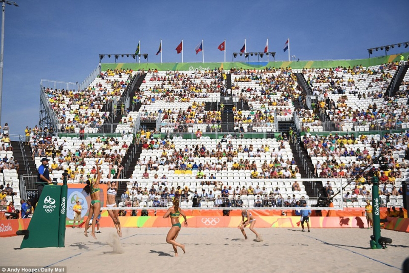 Hot women's beach volleyball at the Olympic Games in Rio de Janeiro