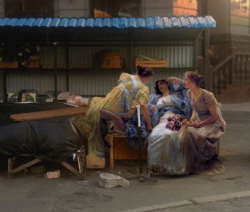 How angels and nymphs from classical paintings ended up in the modern urban landscape How angels and nymphs from classical paintings ended up in the modern urban landscape