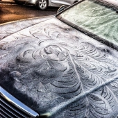 How frost turns cars into art objects