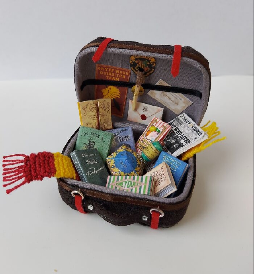 I Create Miniatures, And Here Are 9 Tiny Suitcases Representing Book Characters That I Love