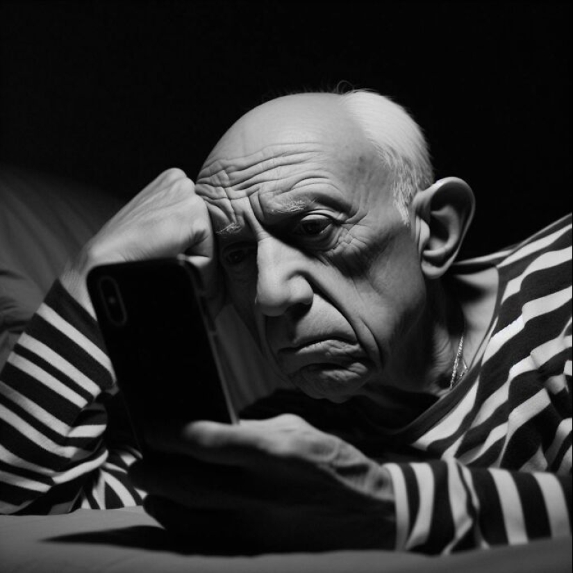 I Created Images Of The Most Influential People In History, Staring Blankly At Smartphones I Created Images Of The Most Influential People In History, Staring Blankly At Smartphones