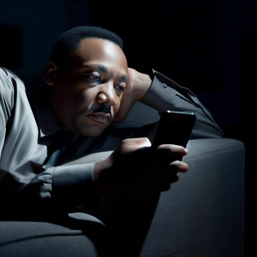 I Created Images Of The Most Influential People In History, Staring Blankly At Smartphones I Created Images Of The Most Influential People In History, Staring Blankly At Smartphones