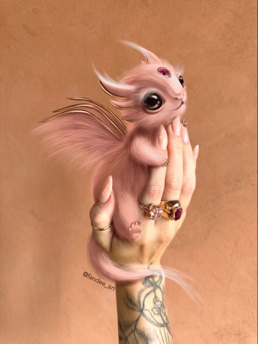 I Do My Own Manicure And Illustrate Imaginary Creatures Matching Its Style