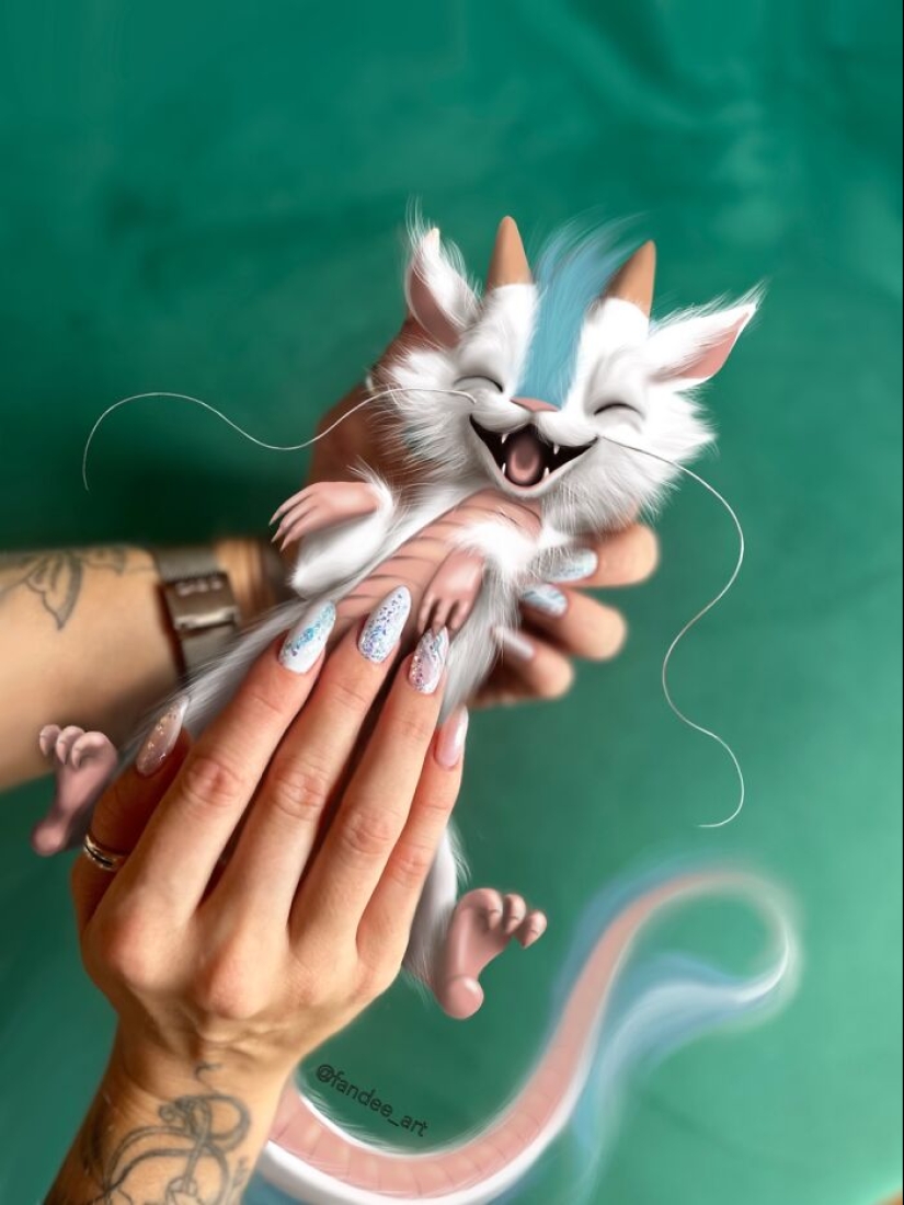 I Do My Own Manicure And Illustrate Imaginary Creatures Matching Its Style