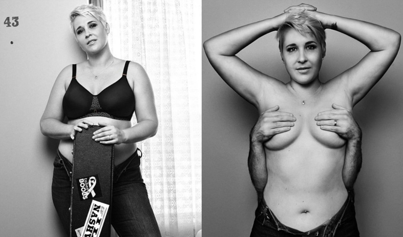 I touch myself: candid photo shoot of rock singers in support of breast cancer patients