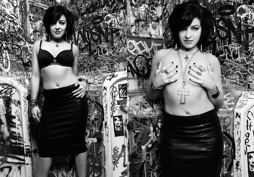 I touch myself: candid photo shoot of rock singers in support of breast cancer patients