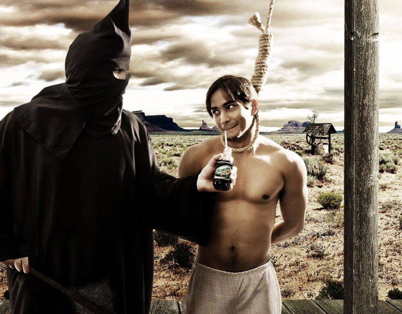 "I'm standing in the middle of the desert, waiting for the train"