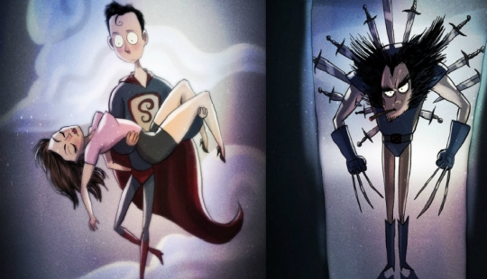 If Tim Burton drew superheroes: illustrations by a Russian artist If Tim Burton drew superheroes: illustrations by a Russian artist