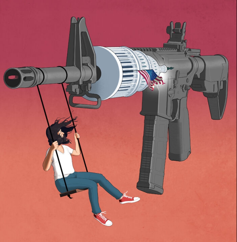 Ilustro los problemas de la sociedad moderna, y aquí están mis 11 trabajos más recientes (Parte 2)