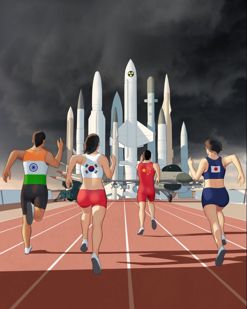 Ilustro los problemas de la sociedad moderna, y aquí están mis 11 trabajos más recientes (Parte 2)