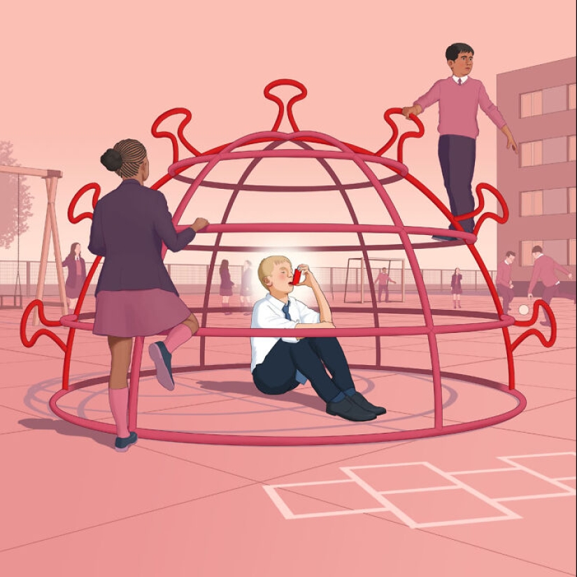 Ilustro los problemas de la sociedad moderna, y aquí están mis 11 trabajos más recientes (Parte 2)