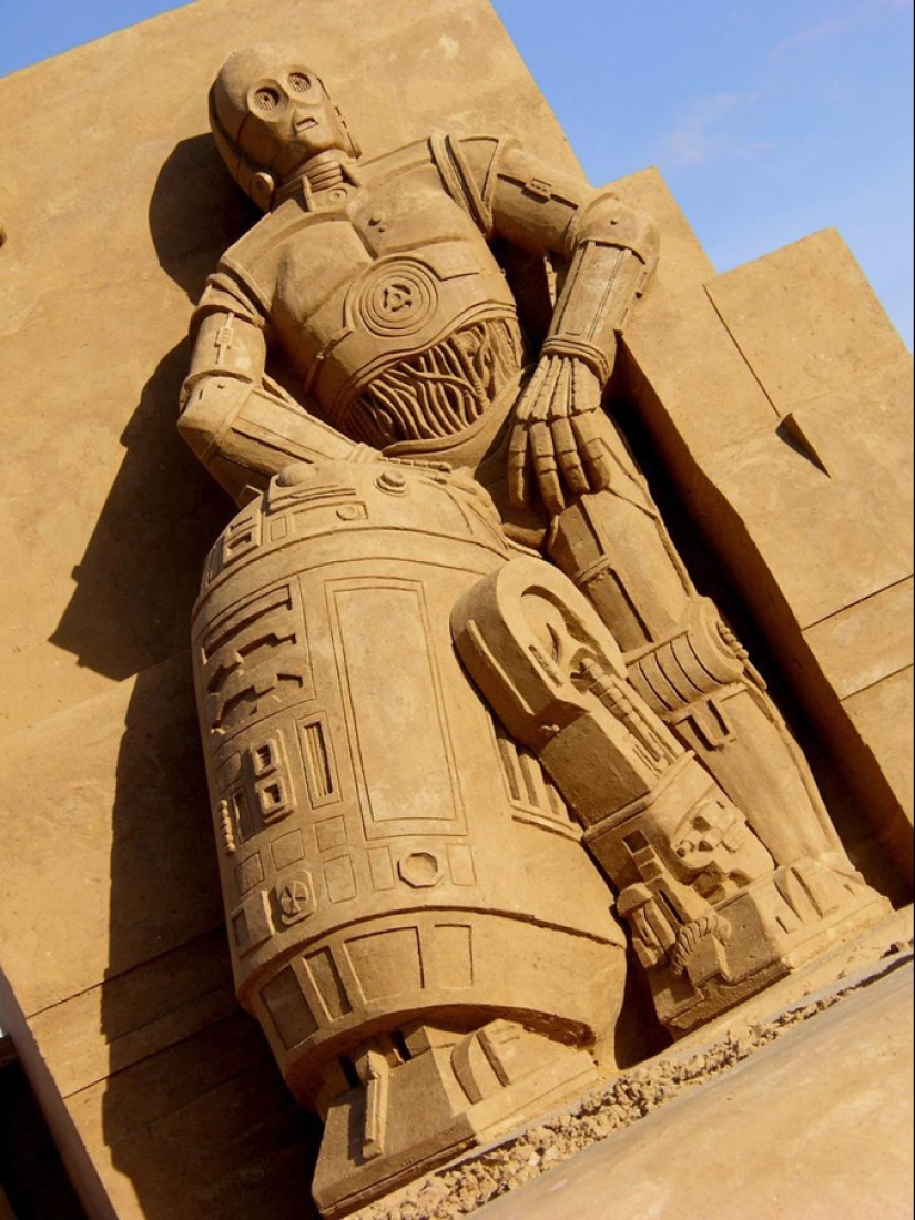 Impresionantes esculturas de arena de un maestro chino