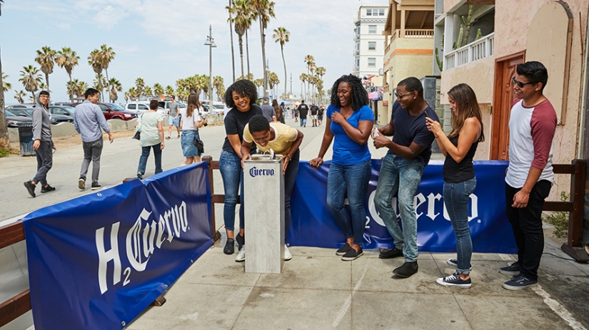 In Los Angeles, tequila poured from drinking fountains